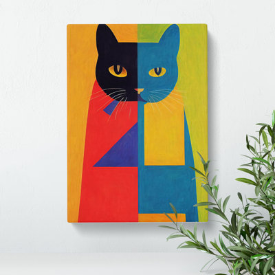 Cat In Abstract No.1 - Wrapped Canvas