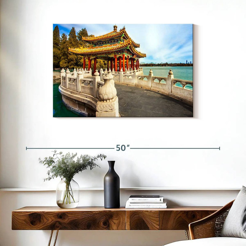 Pagoda In Beihai Park, 24" H x 36" W
