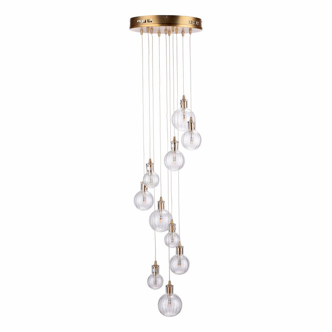 Annalie 10 - Light Brass Cluster Pendant