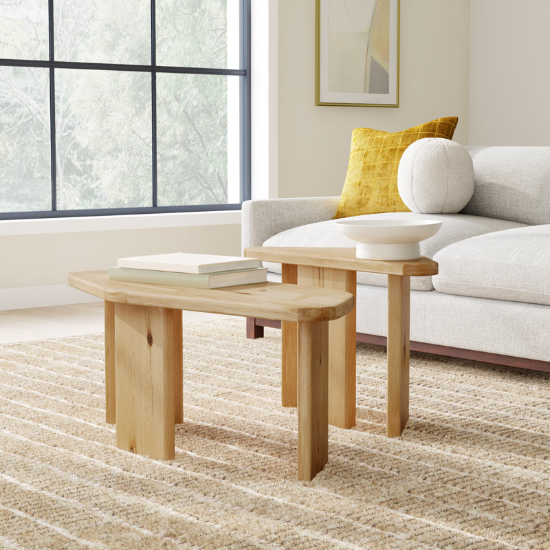 Elverta Solid Wood Nesting Coffee Table