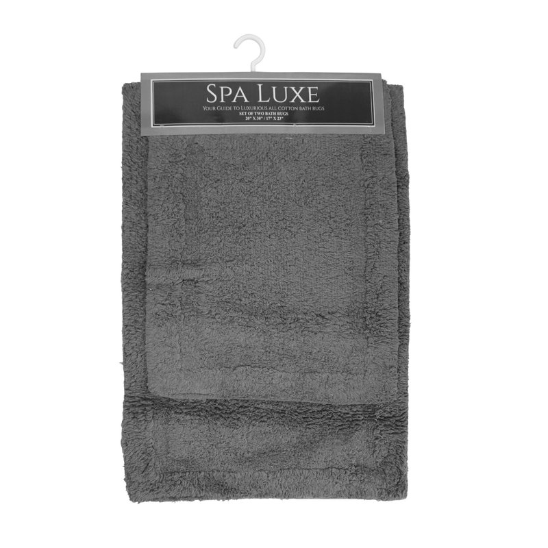 Redner Cotton Bath Rug, Steel Gray