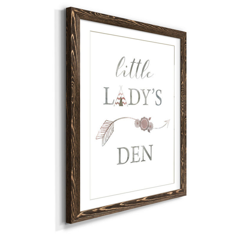 Little Lady Den Arrow - Cadre photo, impression d'art textuel sur papier, Noyer, H 37,5 po x l 27,5 po x P 1,5 po