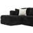 Modular Sectional Sofa 135.4" Compression Sofa Couch Cozy Sectional Couch with Two Movable Ottomans for Living Room, Black-192419188