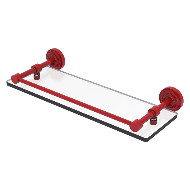 Tablette flottante Dottingham, Rouge pompier, H 3 po x l 16 po x P 5 po