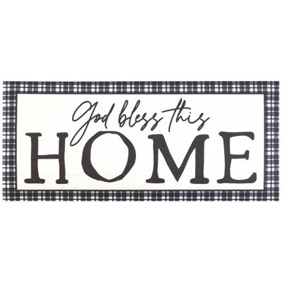 Paillasson Azlynn Insert God Bless This Home 22 x 10