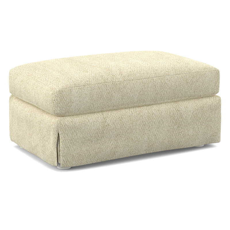 Upholstered Ottoman, White, 61645-65