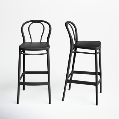 Farrah 41.7'' Solid Back Outdoor Bar Stool