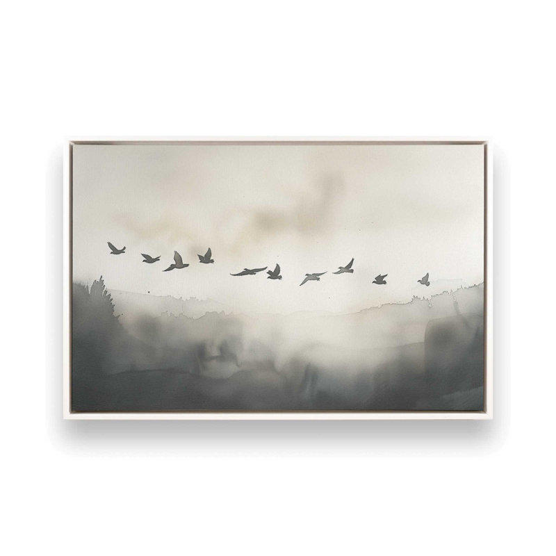 Impression sur toile Winged Wonders dans un cadre doré, 24 po x 36 po, Cadre opaque blanc