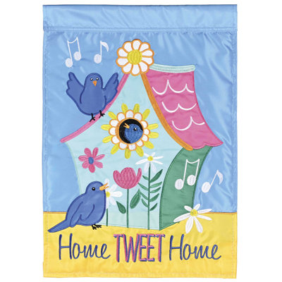 Garden Flag Birdhouse Home Tweet Home