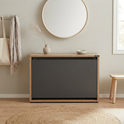 Meuble à chaussures moderne et compact à ouverture basculante pour entrées