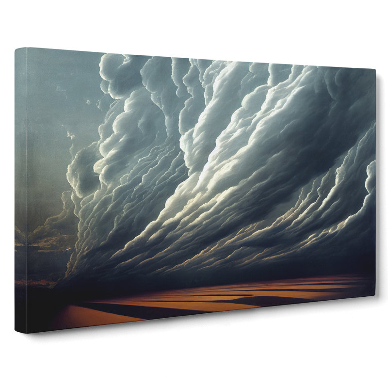 Cloudy Sky Over Land - Wrapped Canvas, 35cm H x 50cm W x 3cm D