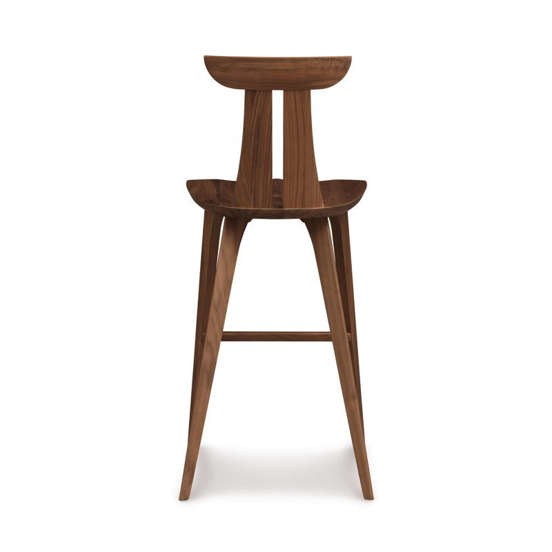 Estelle Solid Wood Stool, Natural Walnut, Counter Stool (26" Seat Height)