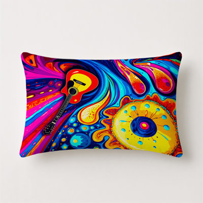 Rainbow Reverberation Indoor And Outdoor Pillow