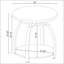 Ensemble de tables basses rondes 2 pièces anthracite foncé