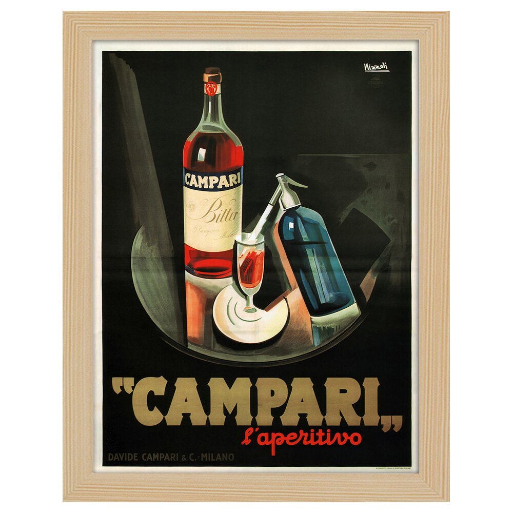 Leinwandbild Vintage Advertising Poster Campari