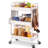 3-Tiers Stainless Steel Utility Cart with Wheels,17.7*11.8*29.5 inch Rolling Cart,Metal Cart, Salon Trolley Cart,Kitchen Storage Cart,Bathroom Cart,Metal Cart-78878954