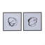 Ensemble de 2 art mural abstrait moderne, encadré carré, 31,5 po x 31,5 po