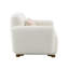 Fauteuil bouclé beige avec coussin de dossier et aspect élégant pour un espace contemporain - avec coussin de soutien