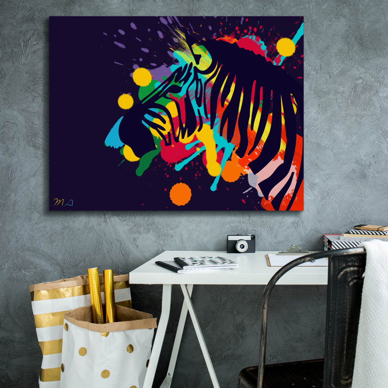 'Zebra' by Mark Ashkenazi Canvas Wall Art, 26" H x 34" W x 1.5" D