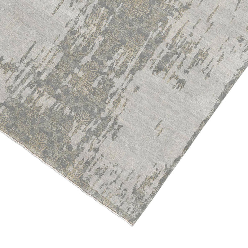 Pearl Geometric Area Rug in Gray, Rectangle 8' x 10'