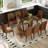 71″ Tempered Glass Dining Table Set for 6–8 – Modern Dining Table and Chairs, Kitchen & Dining Room Set-408033760