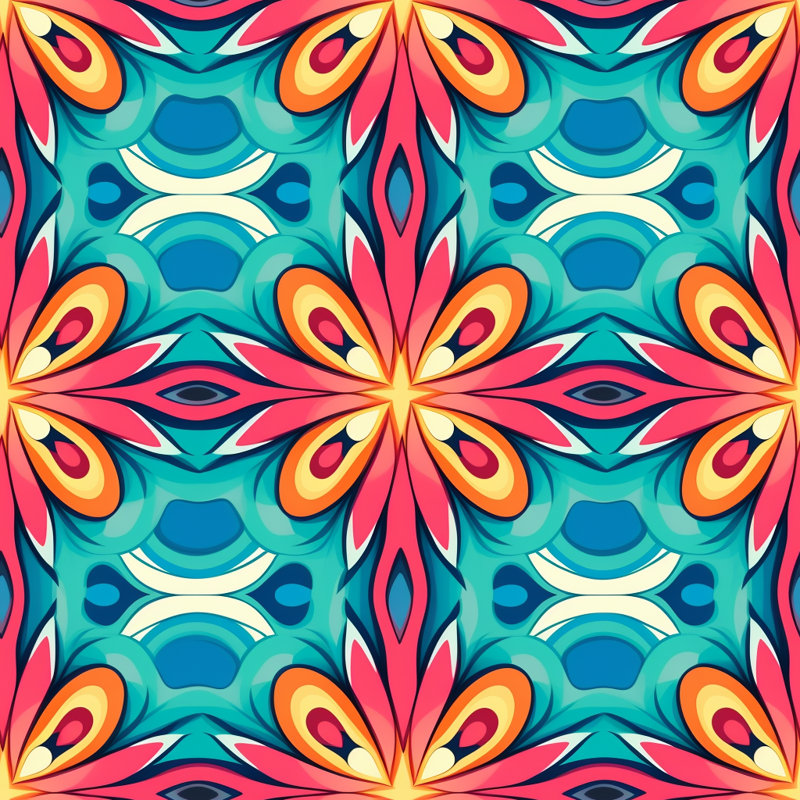 Machine Printed Throw Blanket, 60" L x 50" W, Geometric, Pink/Turquoise