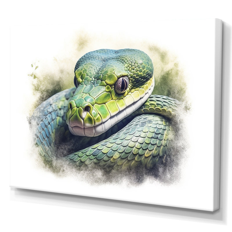 " Wild Snake II ", 12" H x 20" W x 1" D, Wrapped Canvas