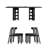Modern Simple Rectangular Solid Wood Dining Table 4 - Person Double Pedestal Dining Set-101141996