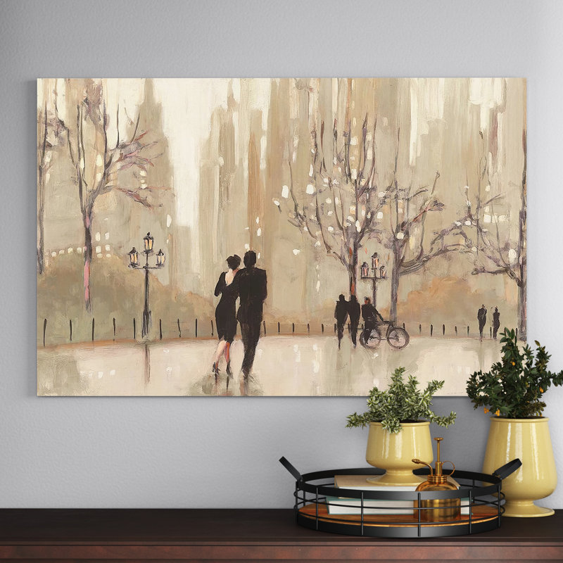 Print on Canvas, 66.04 cm H x 101.6 cm W x 4.445 cm D, Brown Floater Framed