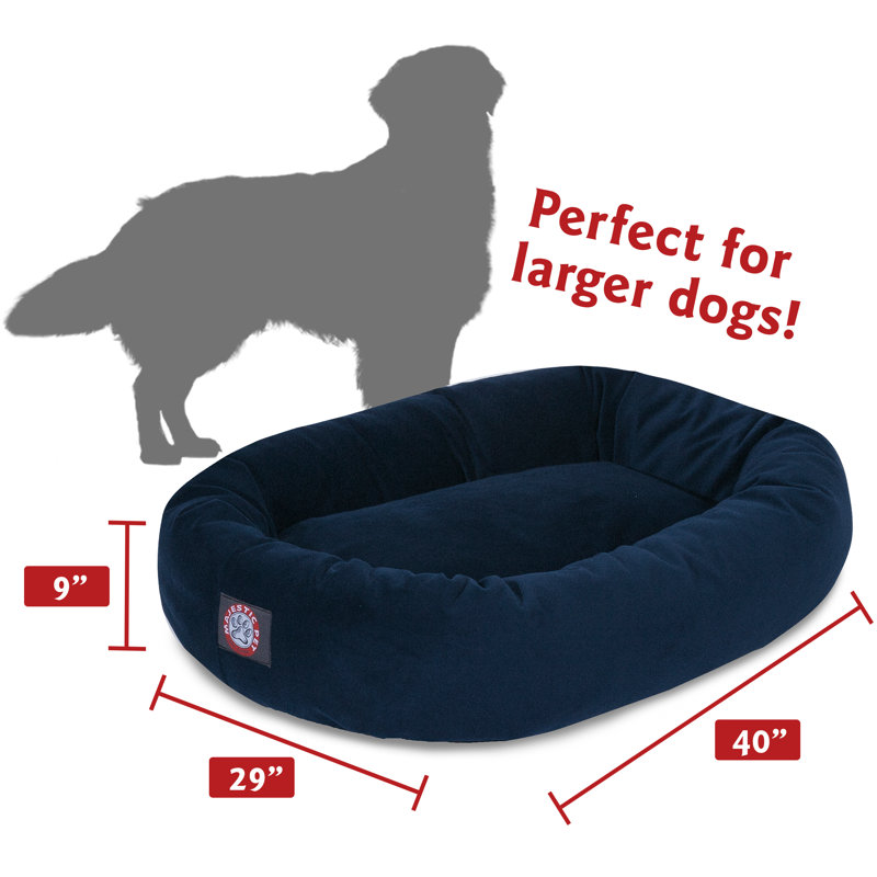 Traversin pour chien, Grand ( l 29 po x P 40 po x H 9 po), Bleu marine