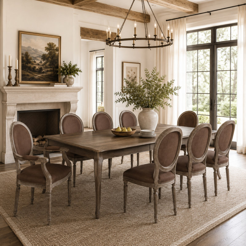 Mocha Brown Medallion Side / Dining Chair
