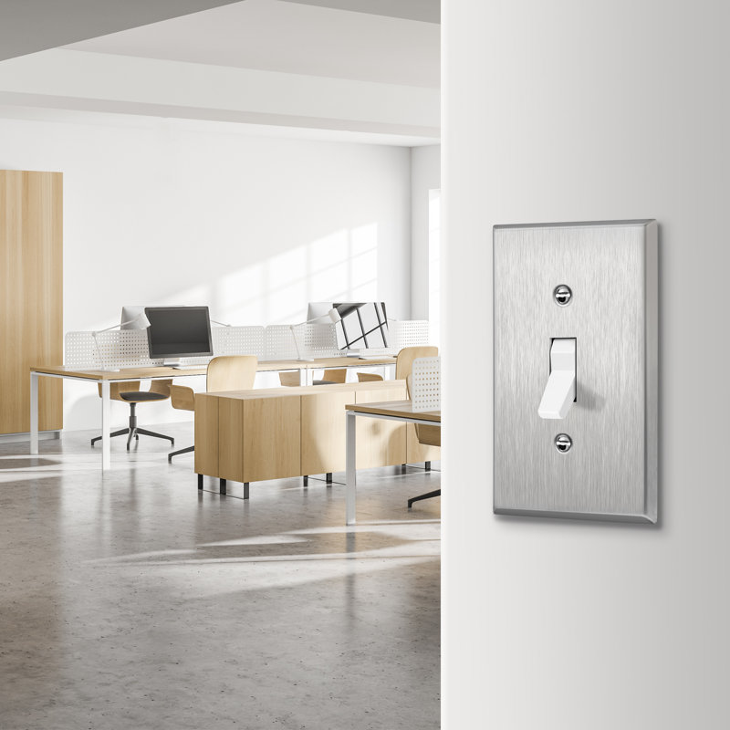 Stainless Steel 1-Gang Toggle Light Switch Wall Plate