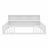 Floor Bed With Side Bookcase,Shelves,Guardrails-1113911813