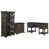 3 Pieces: Desk, Filing Cabinet, Bookcase