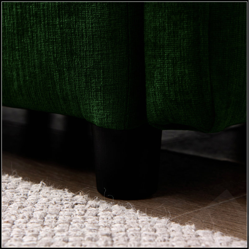 Canapé d'angle modulaire de 105 pouces, recouvert de tissu chenille doux, 3 places avec pouf, canapé en L pour un confort et un style optimaux.