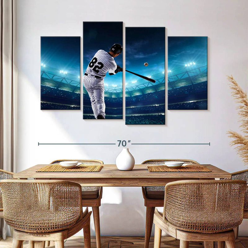Joueur de baseball professionnel, H 42 po x l 68 po