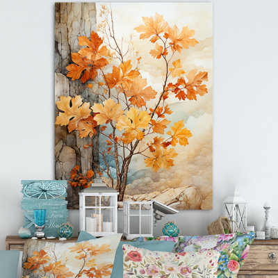 " Abstract Foliage Peach Maple Tree "
