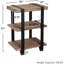 Table de bout en bois récupéré à 2 tablettes Modesto