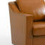 Bronnen Big And Wide Upholstered Faux Leather Cushion Swivel Armchair with Removable Back and Seat Cushion-1721668357