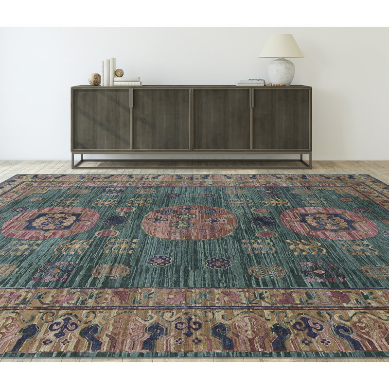 Canterbury Oriental Area Rug in Green/Brown