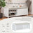 Shoe Cabinet Bench With Sliding Doors, Entry Bench With Upholstered Seat Cushions, Modern Entry Way Shoe Cabinet For Living Room Hallway