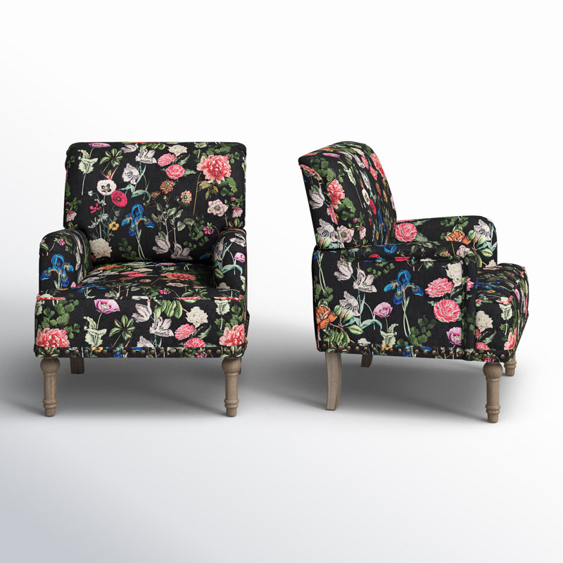 Fauteuil d'appoint Anacelis, Mélange de polyester noir