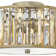 Gemma Mereworth Three-Light Flush Mount Ceiling Light with Rectangular Crystal Prisms