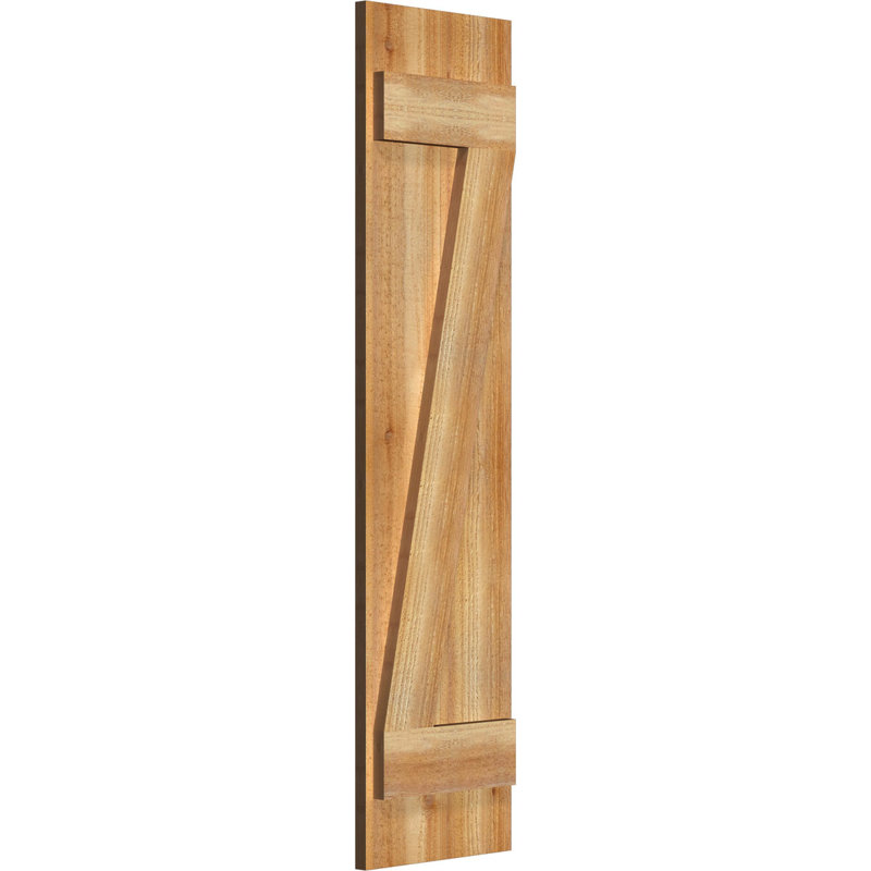 TimberCraft 5 3/8 "planches jointes avec n-lattes avec barre en Z, cèdre rouge de l'Ouest (par paire), 10 3/4 po, 43 po