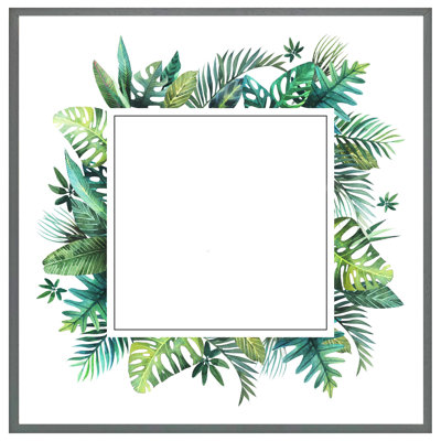 Trego Square Botanical Border - Single Picture Frame Print
