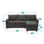 Canapé-lit modulaire en L en velours Fanechka-383222804