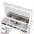 Boahaus Yara Large Lighted Makeup Vanity Desk with Big Mirror and Built-In Lights-106032967-106032959