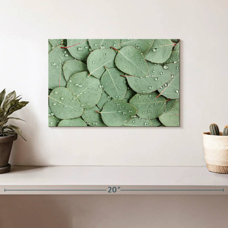 Dewy Eucalyptus Leaf Pile, 8" H x 12" W