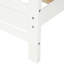 Lit plateforme simple en bois blanc - tête de lit 42 po et 26,3 po, 10 supports, taille facile à assembler avec pin lustré