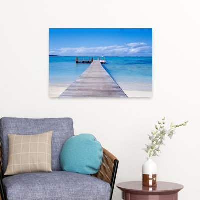 Jetty On The Beach Mauritius Abstract Contemporary Beach Landscape Art